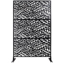 Outdoor  Indoor Privacy Screen Metal Privacy Screen 76 Hx48 W  Freestanding Decorative Privacy Screen For Deck Balcony Patio, Privacy Fence Panels For Outside Lawn Garden PS110