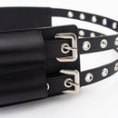 Womens Leather Wide Belt-decorated Dress
