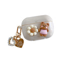 Three-Generation 3D Flower Bear Creative Silicone Case