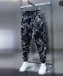 Men's Summer Loose Floral Ice Silk Harem Pants