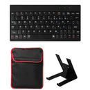 Tablet Sleeve with Stand, USB Mini Keyboard & Dual Pockets (Under 10")