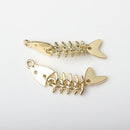 Alloy Fishbone Pendant for DIY Jewelry
