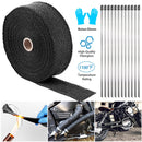 2" x 50FT Fiberglass Exhaust Heat Wrap with 12 Locking Ties