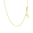 14k Yellow Gold Adjustable Cable Chain 0.9mm