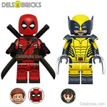 Deadpool  & Wolverine SET OF 2 Marvel MCU Lego Minifigures Custom Toys New