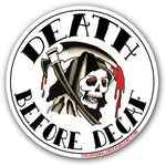 Death Before Decaf Sticker