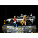 Iron Studios Back to the Future Part II DeLorean (Full Deluxe Version including Marty McFly and Doc Brown) 1:10 Scale Statues