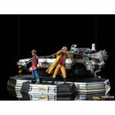 Iron Studios Back to the Future Part II DeLorean (Full Deluxe Version including Marty McFly and Doc Brown) 1:10 Scale Statues