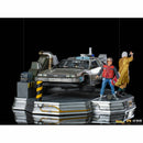 Iron Studios Back to the Future Part II DeLorean (Full Deluxe Version including Marty McFly and Doc Brown) 1:10 Scale Statues