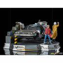 Iron Studios Back to the Future Part II DeLorean (Full Deluxe Version including Marty McFly and Doc Brown) 1:10 Scale Statues