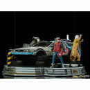 Iron Studios Back to the Future Part II DeLorean (Full Deluxe Version including Marty McFly and Doc Brown) 1:10 Scale Statues