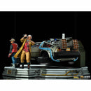 Iron Studios Back to the Future Part II DeLorean (Full Deluxe Version including Marty McFly and Doc Brown) 1:10 Scale Statues