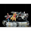 Iron Studios Back to the Future Part II DeLorean (Full Deluxe Version including Marty McFly and Doc Brown) 1:10 Scale Statues