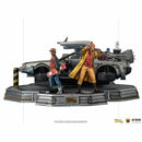 Iron Studios Back to the Future Part II DeLorean (Full Deluxe Version including Marty McFly and Doc Brown) 1:10 Scale Statues