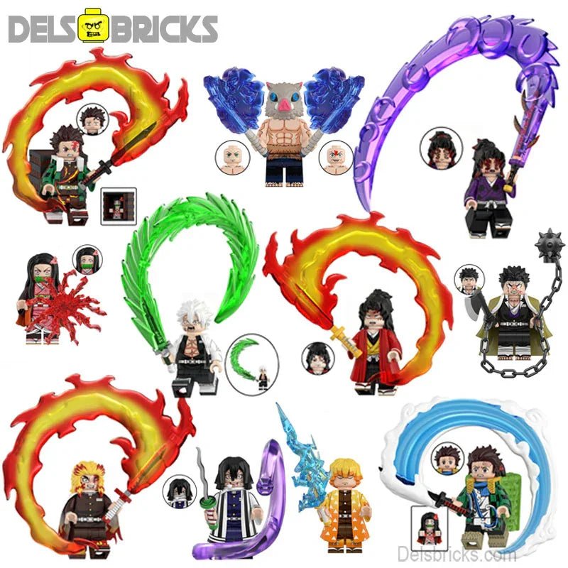 Demon Slayer Set of 11 Anime Lego Minifigures Custom Toys S4