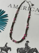 Sterling Silver Desert Rose Beaded Necklace