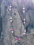 Sterling Silver Desert Rose Beaded Necklace