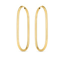 14k Yellow Gold Endless Large Paperclip Hoop Earrings