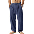 Loose-fit Mens Casual Straight-leg Trousers