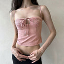 Lace-Panel Camisole Slimming Top With Straps