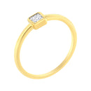 14K Yellow Gold Plated .925 Sterling Silver 1/20 cttw Miracle Set Diamond Promise Ring (J-K Color, I1-I2 Clarity) - Size 6