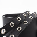 Womens Leather Wide Belt-decorated Dress