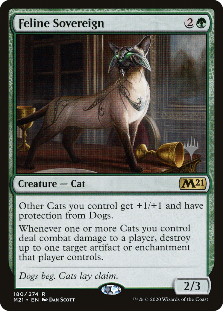 Feline Sovereign (PPM21-180P) - Core Set 2021 Promos Foil
