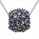 3.08 Carat Genuine Tanzanite .925 Sterling Silver Pendant