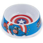 Single Melamine Pet Bowl - 7.5 (16oz) - Captain America Shield + CAPTAIN AMERICA Action Pose Blue Red White