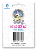 Sticker: Kawaii Dice Cat Waterproof Die Cut