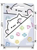 Sticker: Kawaii Dice Cat Waterproof Die Cut