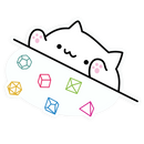 Sticker: Kawaii Dice Cat Waterproof Die Cut