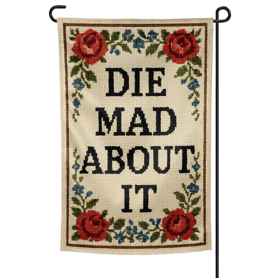 Die Mad About It Garden Flag