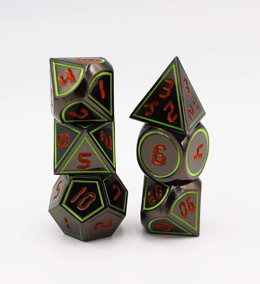 Digital Midnight Metal Lime with Red RPG Set