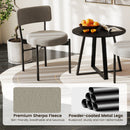 Dining Chair Set of 2 with Curved Backrest and Padded Seat