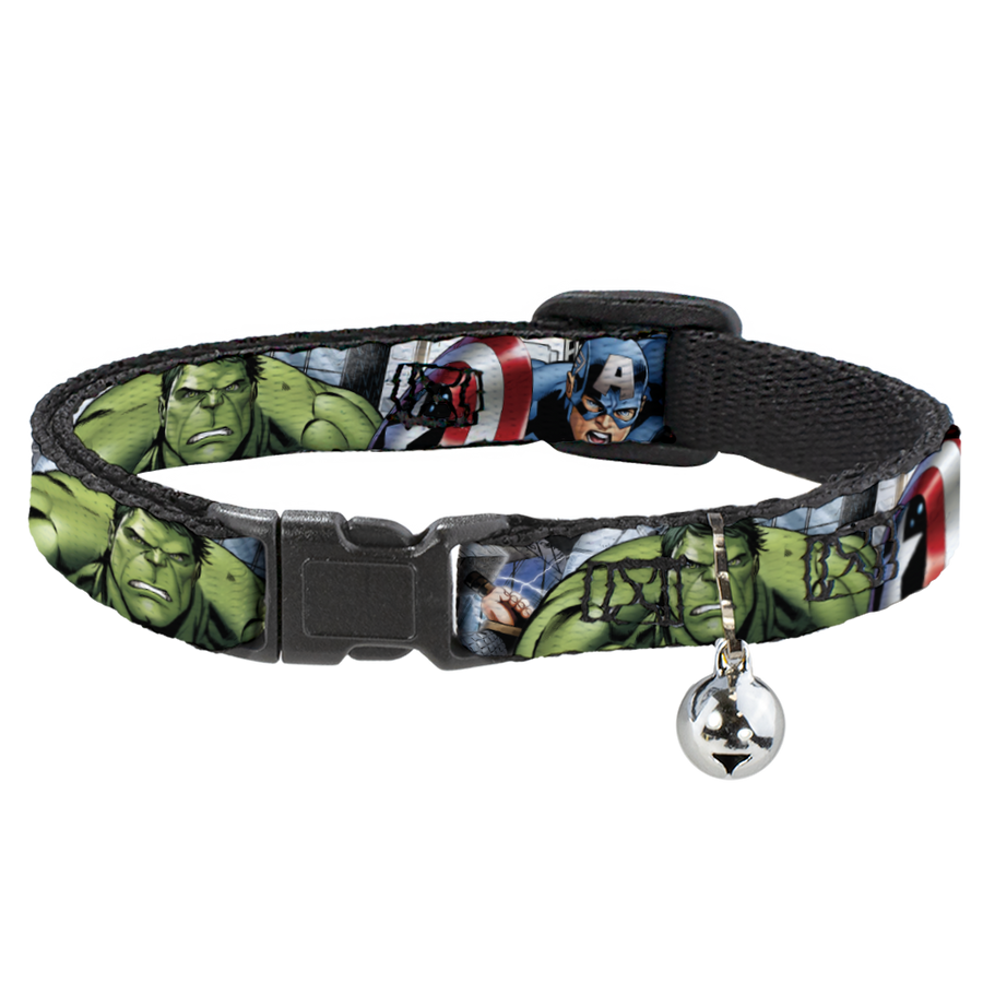 MARVEL AVENGERS Cat Collar Breakaway - Marvel Avengers Superheroes CLOSE-UP