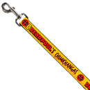 Dog Leash - DEADPOOL'S CHIMICHANGAS Flames Yellow/Black/Red