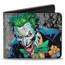 Bi-Fold Wallet - Joker Smiling Gun BANG Alley Pose CLOSE-UP