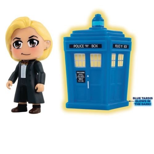 Doctor Who 13th Doctor & Glow In the Dark TARDIS 3-Inch Titan Vinyl Figure 2-Pac