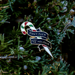 "Don't Fuck With the Holidays" Candy Cane Enamel Pin