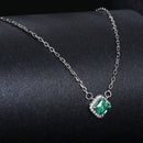 925 Sterling Silver 0.6 Carat Moissanite Pendant Necklace for Women