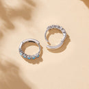 925 Sterling Silver Turquoise Earrings for Women 1.4x0.5cm