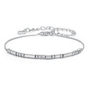 925 Sterling Silver White Gold Plated Bracelet 15+6cm for Women