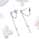 S925 Sterling Silver Plated Platinum Earrings for Women