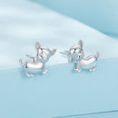 925 Sterling Silver Earrings Plated Platinum 10*12mm for Women