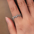925 Sterling Silver Oxidized Silver 0.44cm Ring for Women