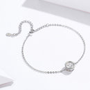 925 Sterling Silver & Platinum Plated CZ Bracelet for Women