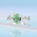 925 Sterling Silver Synthetic Spinel 3.8mm Ring for Women Size 7