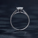 925 Sterling Silver Moissanite & CZ Ring Size 6 for Women