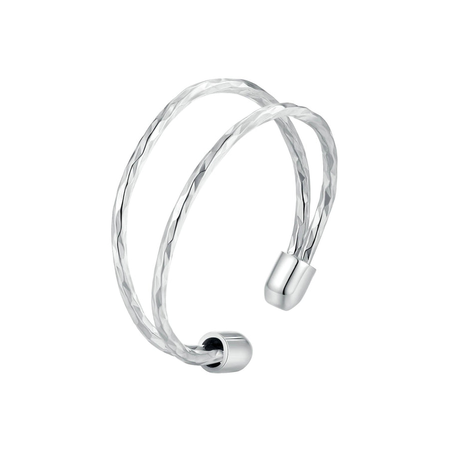 925 Sterling Silver & White Gold Plated Ring for Women - Stylish Width 2.3-6.3mm